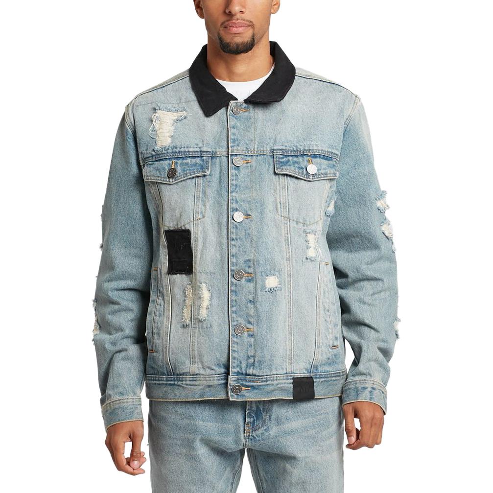 Puma Casual Sports Polo Denim Jacket Outdoor Jacket Men Jacket Blue 575588-77