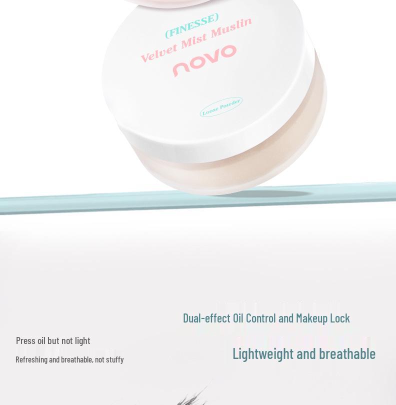 New Velvet Glow Loose Setting Powder: Sheer, Natural Finish, Easy to Use, Brightens Skin, Perfect for Students, Affordable.