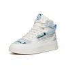 Anta X Snoopy Life Collection Slip Resistant Abrasion Resistant High Top Skateboard Shoes Men's White Blue Sneakers 912138011-7