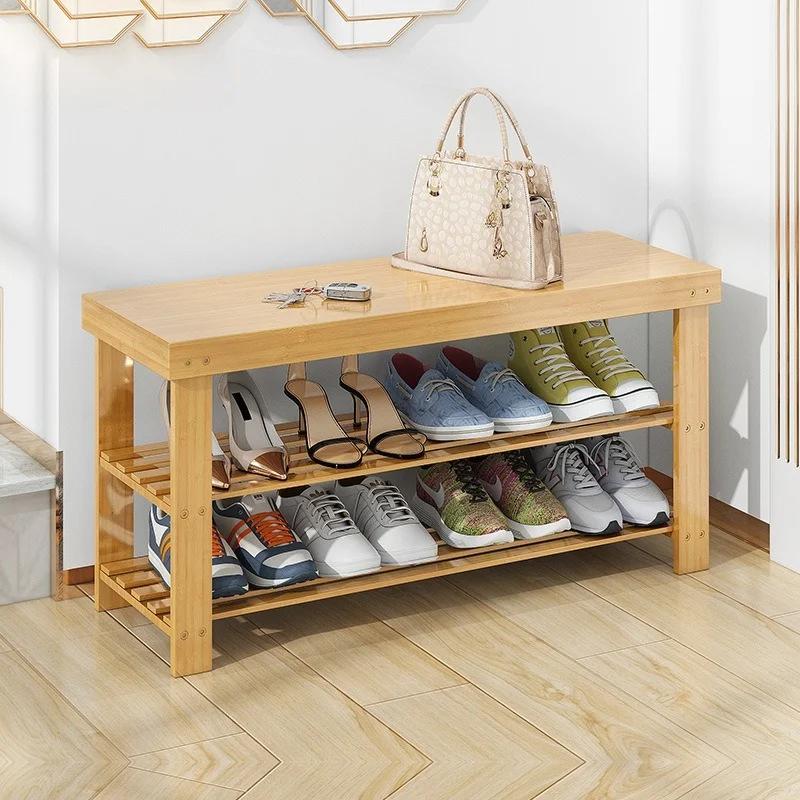 Bamboo Shoe Shelf - Multi-layer Dustproof Rack for Home & Dormitory