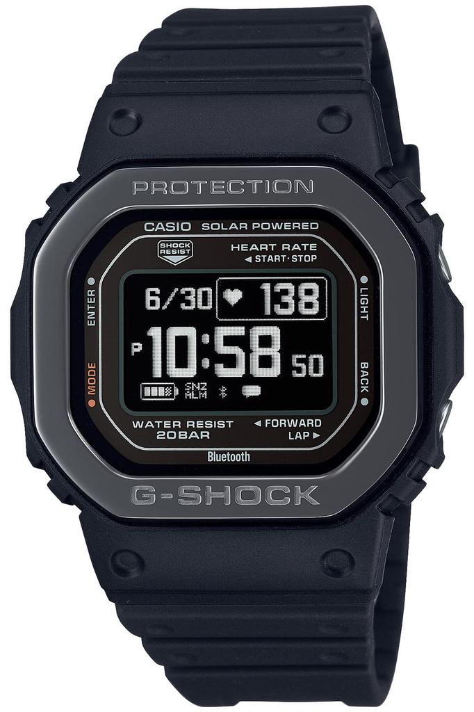 Casio G-Shock Watch (Official Japanese Product) G-SQUAD with Bluetooth Heart Rate Monitor, DW-H5600MB-1JR, Men's, Black