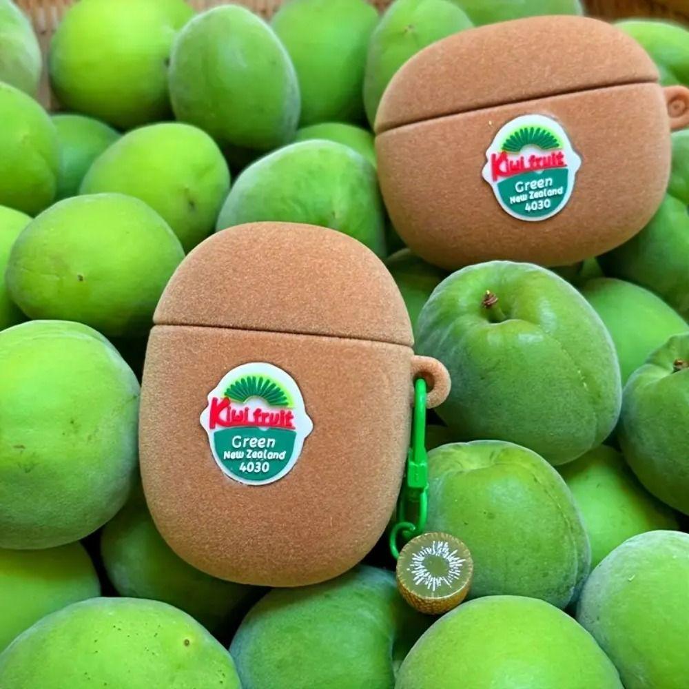 Anti-Fall Kiwi Fruit Earphone Case Dustproof Charging Box Shell for Airpods 4 3 2 1/ Pro/Pro2