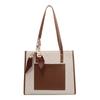 Large Capacity Simple Tote Bag Korean Style Fashion Commuter Shoulder Bag  New Women's High-End Portable PU Leather Handbag