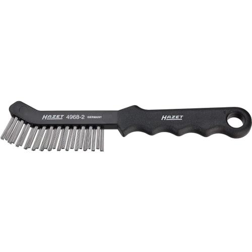 Hazet 4968-2 Brake Caliper Brush, Steel Wire Brush with Two Rows, for Brake Dust Removal, Caliper Cleaning, Maintenance, and Repair, with Hanging Hole