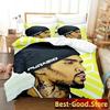 3D Print Chris Brown Bedding Set Duvet Cover Sheet Printed Bed Set Pillowcase Bed Full Queen King Size Comforter Bedroom