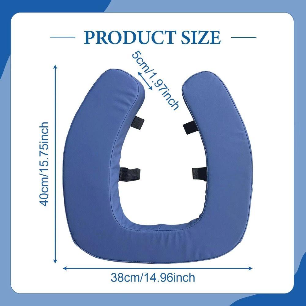 Waterproof U-Shape Toilet Seat Riser Washable Toilet Seat Pad  For Elderly