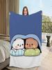 Cartoon Four Seasons Warm Soft Plush Blanket for Sofa Living Room Office Bedroom Travel Gift