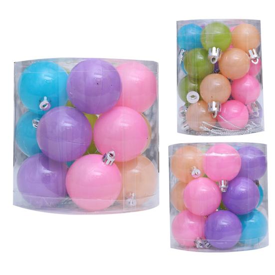 Christmas Ball Ornaments Colored Xmas Tree Hanging Balls Shatterproof Plastic Baubles for Holiday Party Decoration