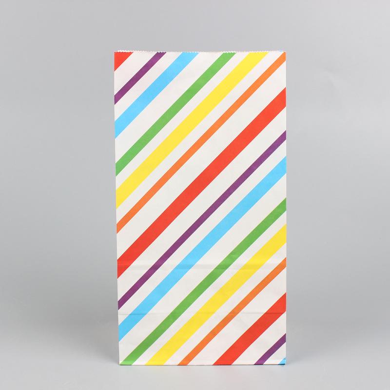 Colorful Striped and Polka Dot Party Candy Paper Bag