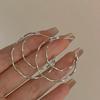 Retro Double Layer Irregular Curve Earrings - Women's Summer Small Design