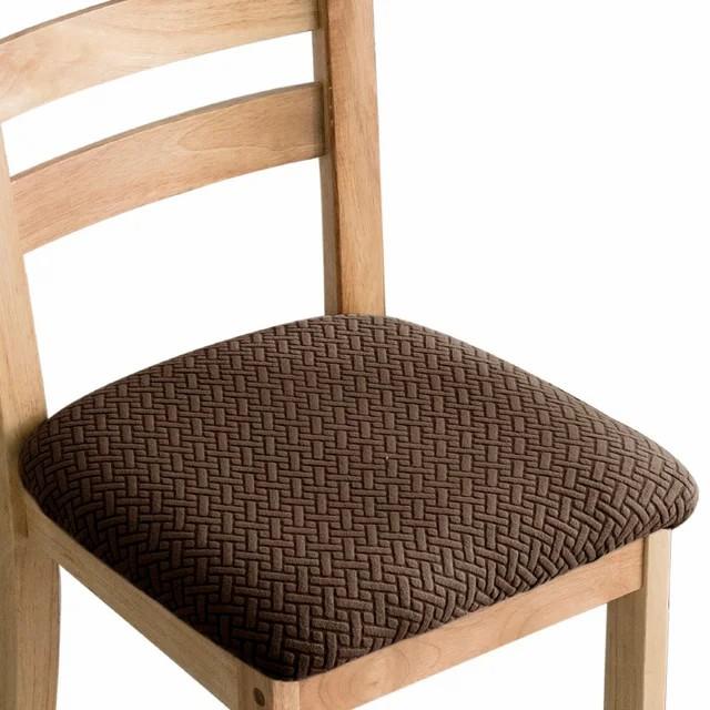 D5 Durable Stretch Jacquard Dining Room Chair Seat Covers Removable Washable Elastic Upholstered Dining Chair Cushion Slipcover
