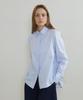 MOLLIOLLI Pointed Stripe Shirt [Sky Blue]