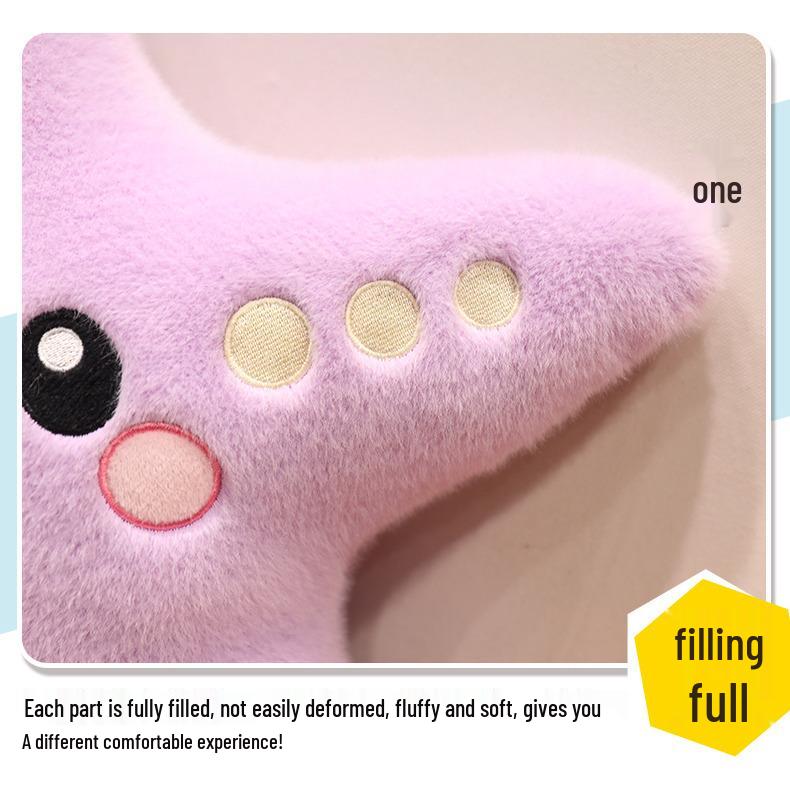 Kolorowa pluszowa lalka-poduszka w kształcie rozgwiazdy – wisiorek z pięcioramienną gwiazdą i rekwizyt do zdjęć