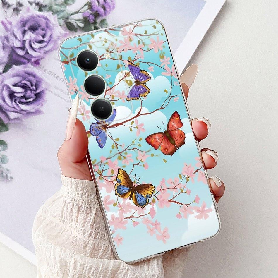 Für Xiaomi Redmi 15 5G Note 15R Elegante Blume Schmetterling Handyhülle Für Redmi Note15R Redmi15 5G Weiche Silikon TPU Hüllen