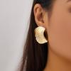 DIEZI Vintage CCB Gold Color Chunky Water Drop Heart Stud Earrings for Women Girls Trendy Punk Star Earring Jewelry Accessories