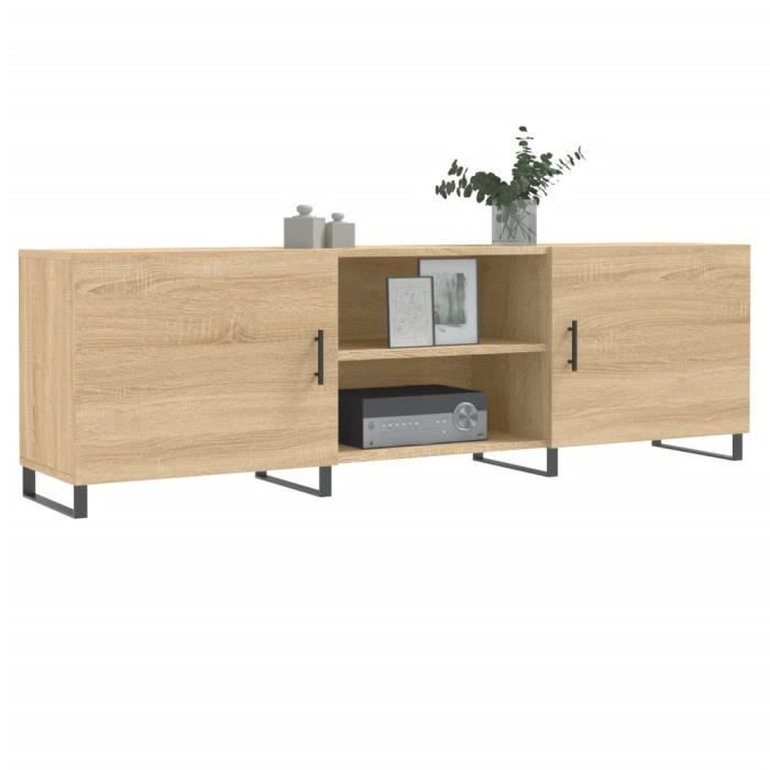 VidaXL Meuble TV chêne sonoma 150x30x50 cm bois d'ingénierie 829119