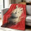 Wind Pup Flannel Blanket Warm Soft Halloween Christmas Couch Warm Cozy Decorative Decor Gift for All Season