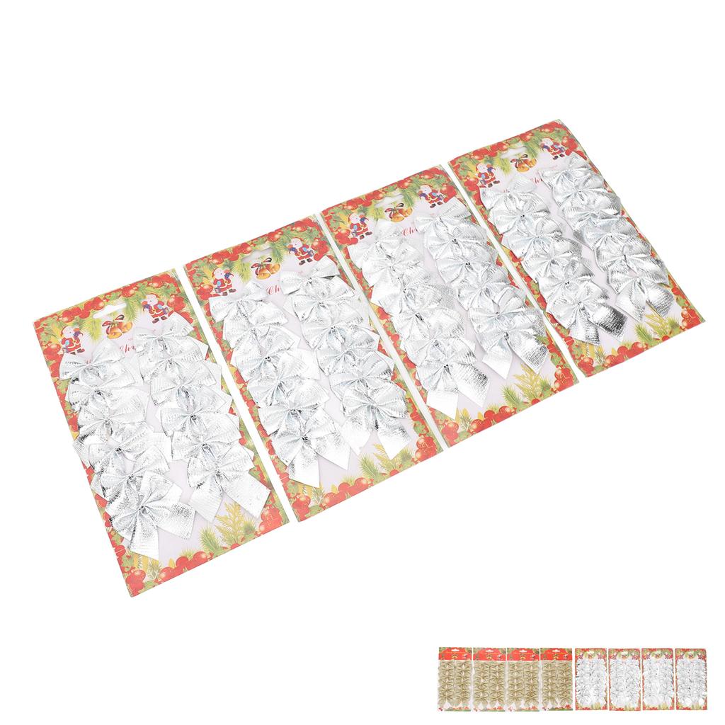 48pcs Xmas Tree Bow Decoration Miniature Xmas Tree Bow Ornament Hanging Xmas Garland Bows For Home P