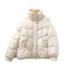Down jacket women's 2024 winter new fashion design sense pocket thickened stand-up collar white duck down warm jacket