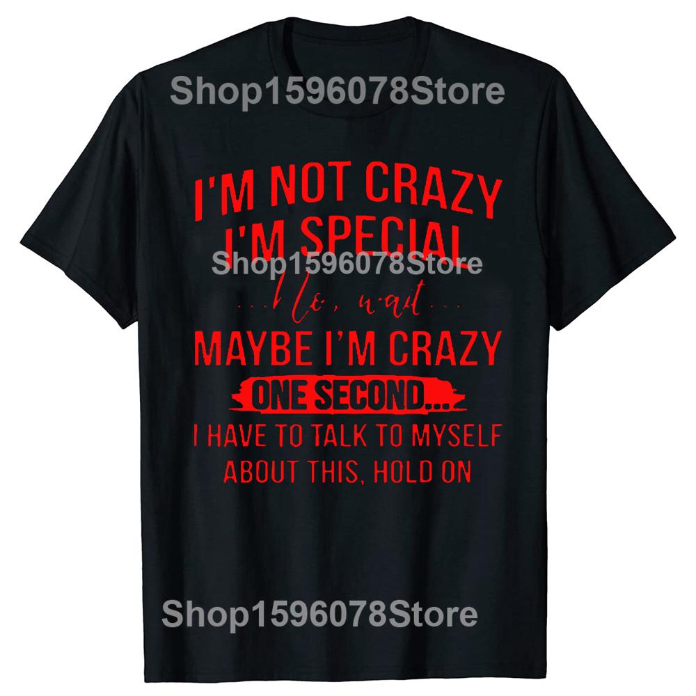 Ich bin nicht verrückt, ich bin besonders Shirt Damen Lustiges Grafik-T-Shirt Süßes Geschenk für beste Freundin Freundin T-Shirts Kurzarm Sommeroberteile