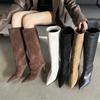Retro Minimalist Pointed High-heeled Boots with Roman Style Trendy Temperament Fashionable and Versatile Women's Shoes