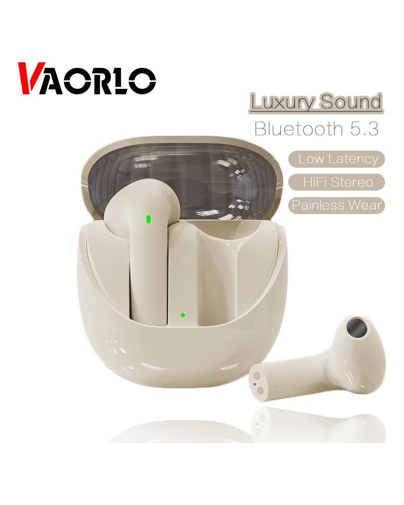 VAORLO Macaron Wireless Earphones 9D HiFi Stereo Music Super Bass Touch Headset In-Ear Painless Wear Noise Cancel Calling Headphone