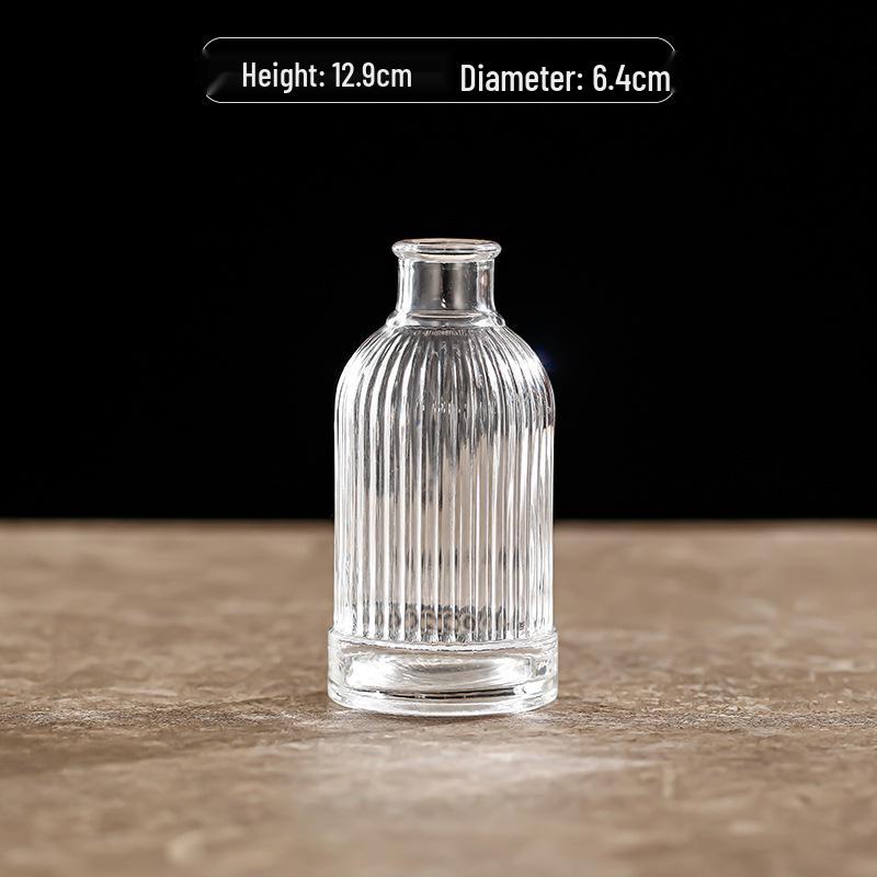 Small French Retro Glass Vase for Flowers and Hydroponics