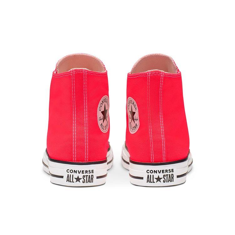Converse Chuck Taylor All Star Colore Stagionale Scarpe Alte in Tela Unisex Sneakers Rosa 166264C