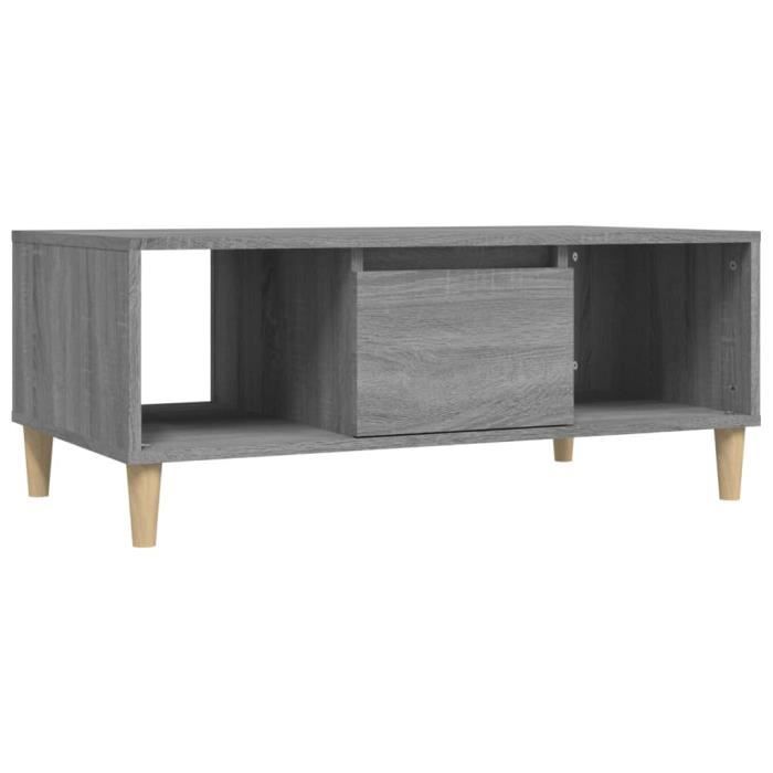 821066 vidaXL Coffee Table Sonoma Grey 90x50x36.5 Cm Engineered Wood