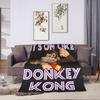 Super Warm BlanketStudents Travel Donkeyed Kongs  Throw Blanket  Flannel Bedspread For Couch Chair Funny Sofa Bed Cover