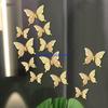 C63B for Butterfly Wall Stickers Hollow for Butterfly Decoration for Room Door Window Wedding Party Golden Double Layer Color