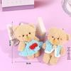 Blush Bear Doll Keychain: Cute Skirt Plush Heart Bag Charm Gift