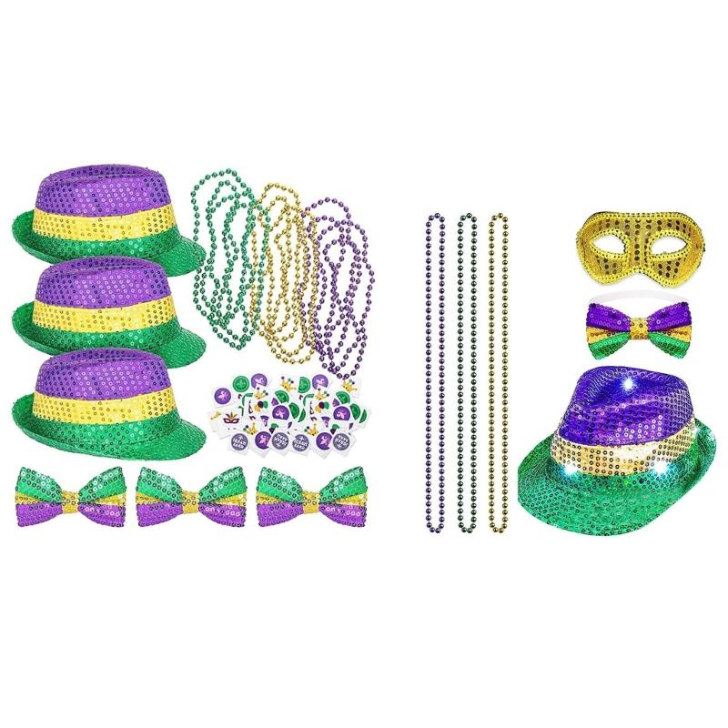 LasVegas FatTuesday Decorations Carnivals Party Costume Mardi Gras Accessory cm