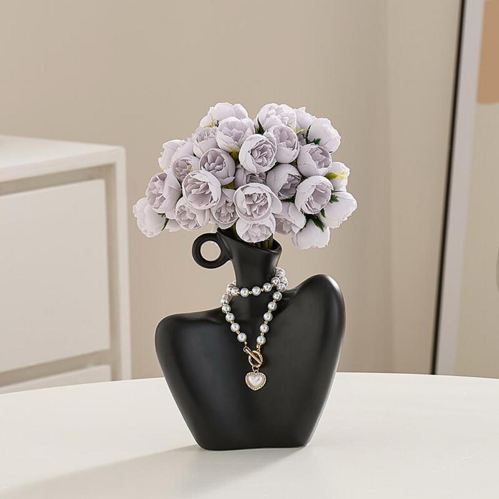 Kreative menschliche Figur Keramikvase für Wohnzimmer Heimdeko