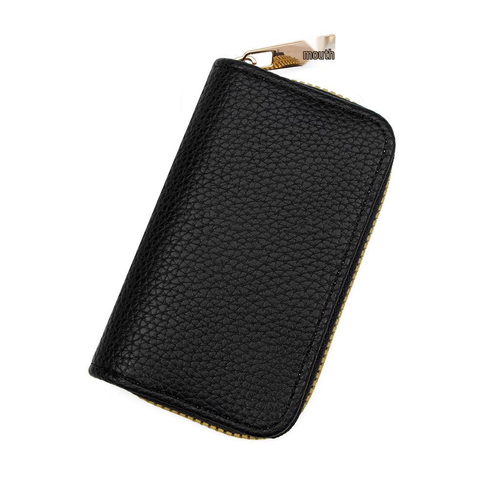 Large Capacity Unisex Zipper Key Case with Ring