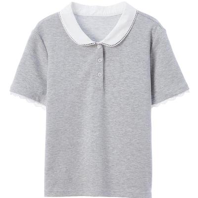 BETU Women's Sweet Lace Trim Short Sleeve T-Shirt