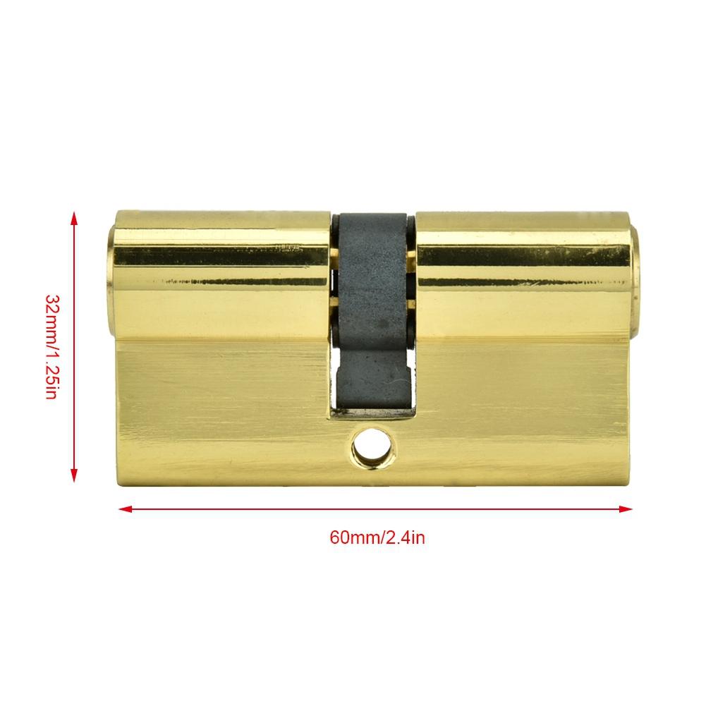 60mm Copper Dual Open Lock Cylinder Anti Theft Door Lock Cylinder with Keys