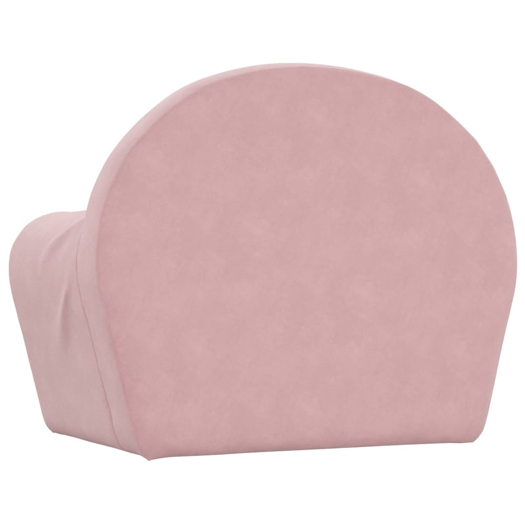 vidaXL Schlafsofa für Kinder Rosa Weich Plüsch