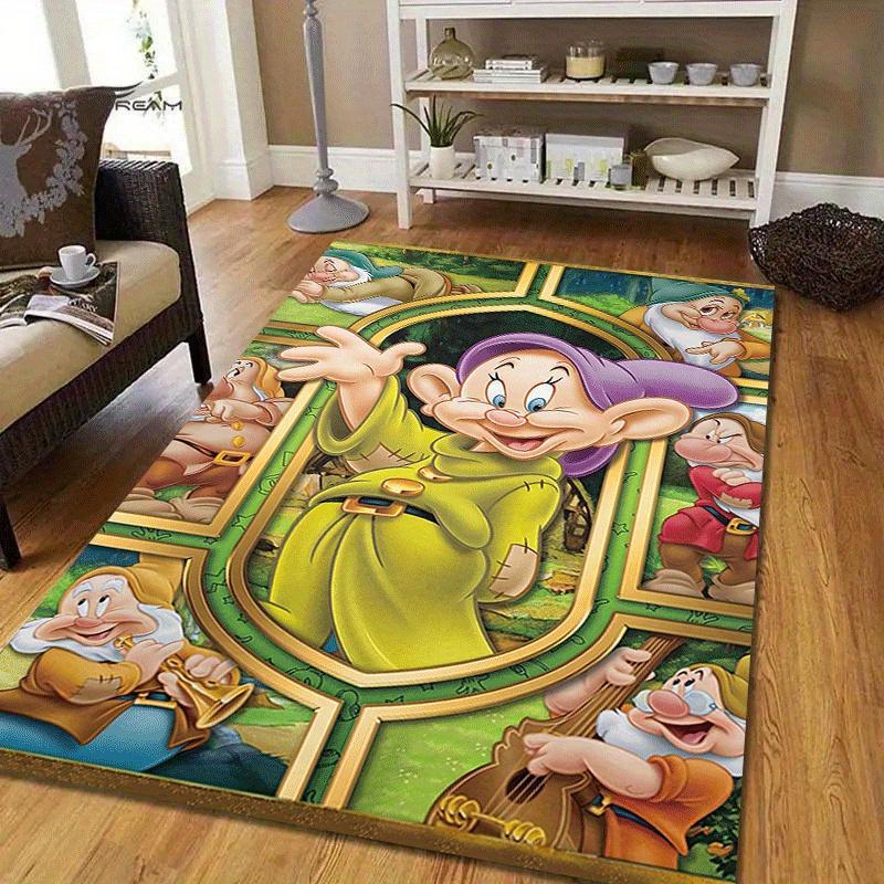 1pc Snow White and the Seven Dwarfs Carpet Area Rug, Bedroom, and Playroom - Durable, Stain-Resistant, and Easy To Clean, Living Room, Laund