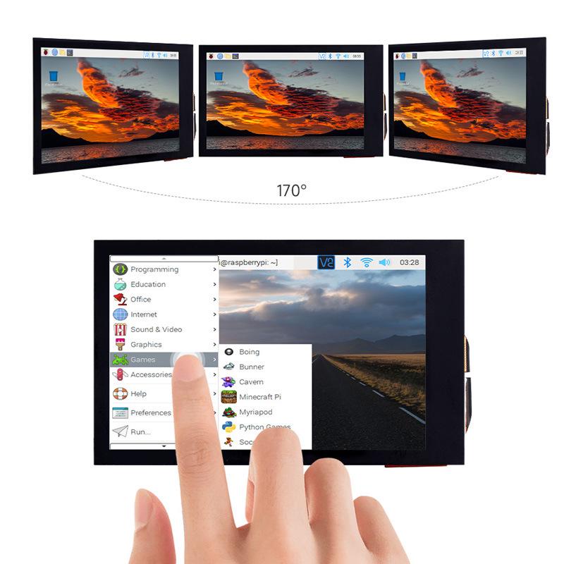 3,5-Zoll Raspberry Pi HDMI IPS Touchscreen, 480x800, Einstellbare Helligkeit