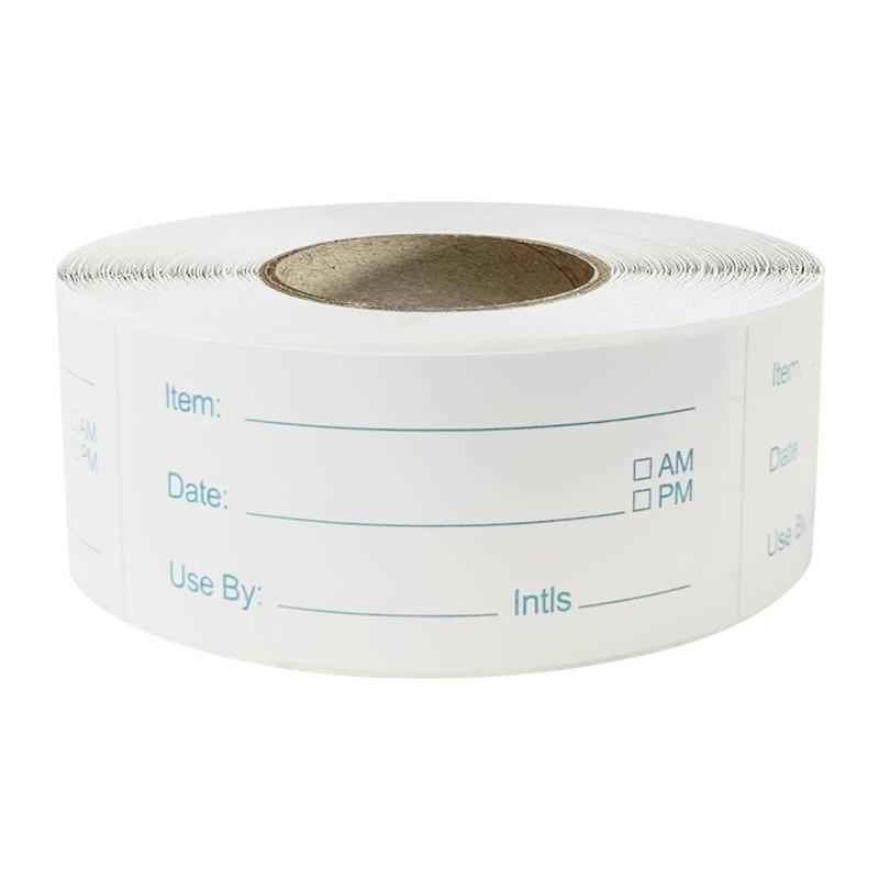 1 Roll Self-Adhesive Removable Freezer Refrigerator Food Storage Paper Sticker Labels White Date Stickers For Home Storage Tags