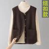 Lamb Wool Vest Women's New Spring and Autumn White Women's Vest Vest Jacket