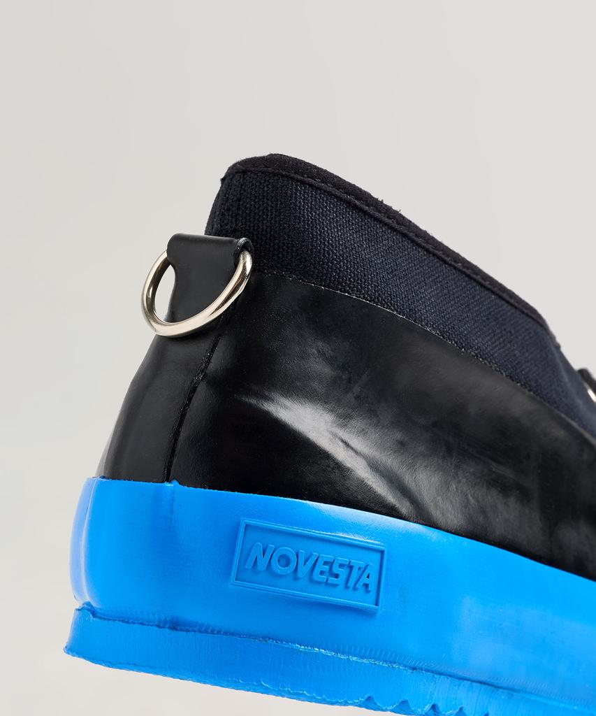 Novesta Gummi Low-Top-Sneaker Schwarz/Blau