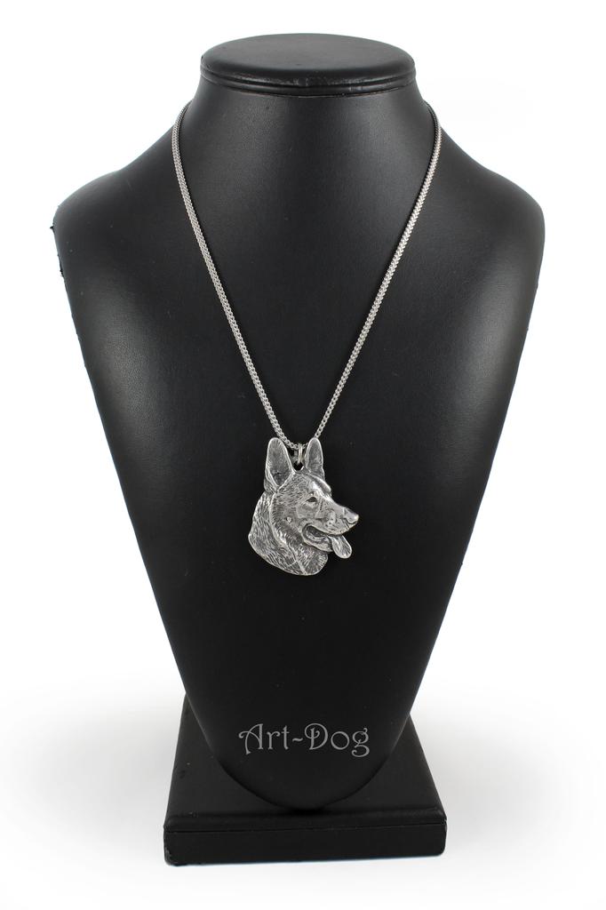 German Shepherd Dog, Alsatian Wolf Dog – Necklace with a dog, dog pendant on a silver chain | Art-Dog