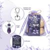 40PCS Purple Guardian Angel Keychains Funeral Memorial Party Favor Gifts With Personalized Cards