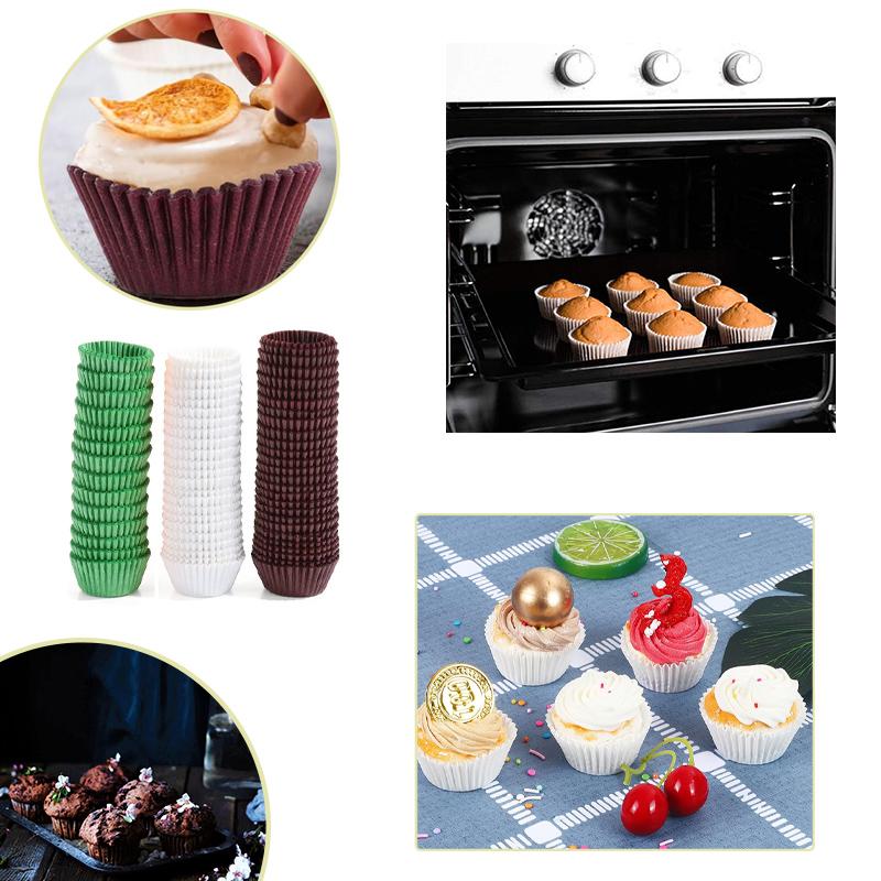 2000pcs Greaseproof Non-Stick Cupcake Liners Muffin Wrappers No Smell Eco-Friendly Baking Cups for Home and Professional Use