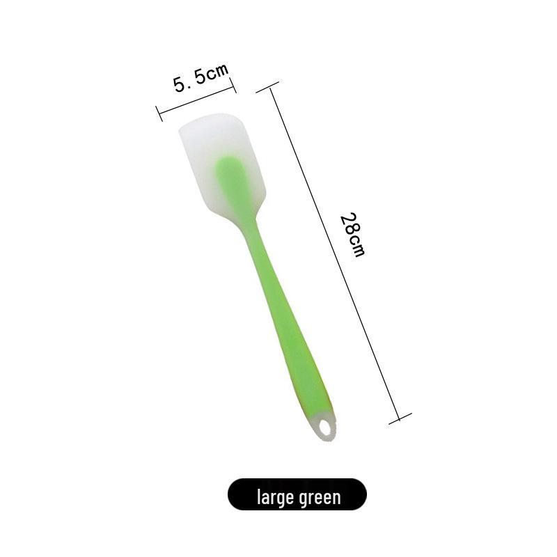 Cake Cream Silicone Spatula Set - Food-Grade, Translucent, Integrated Baking Tool (Small & Large Sizes)
