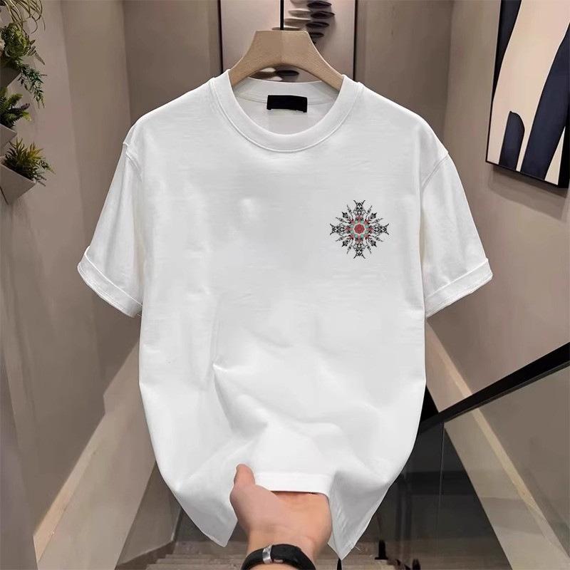 women men cotton t shirt round neck short sleeve print casual t-shirts