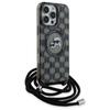 Karl Lagerfeld Klhmp16Lhckcklck Iphone 16 Pro 6.3 Czarny/Black Hardcase Iml Crossbody Monogram Karl & Choupette Head Magsafe