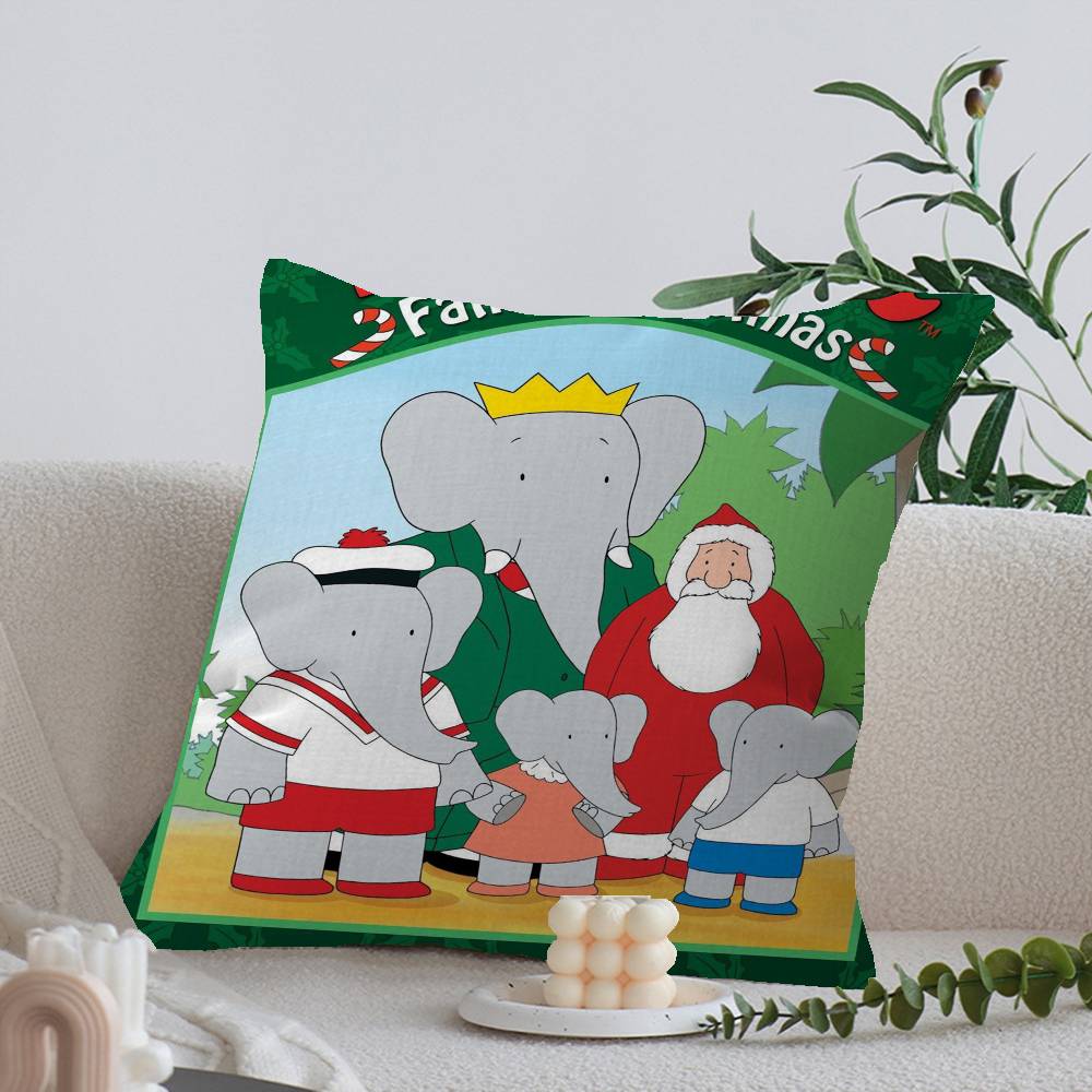 

Cartoon Babar The Elephant Pillow Gifts Home Office Furnishings Bedroom Sofa Car Cushion Cover case xcm 30x30 cm